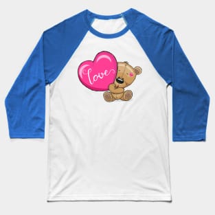 Cute teddy bear with a heart. Baseball T-Shirt